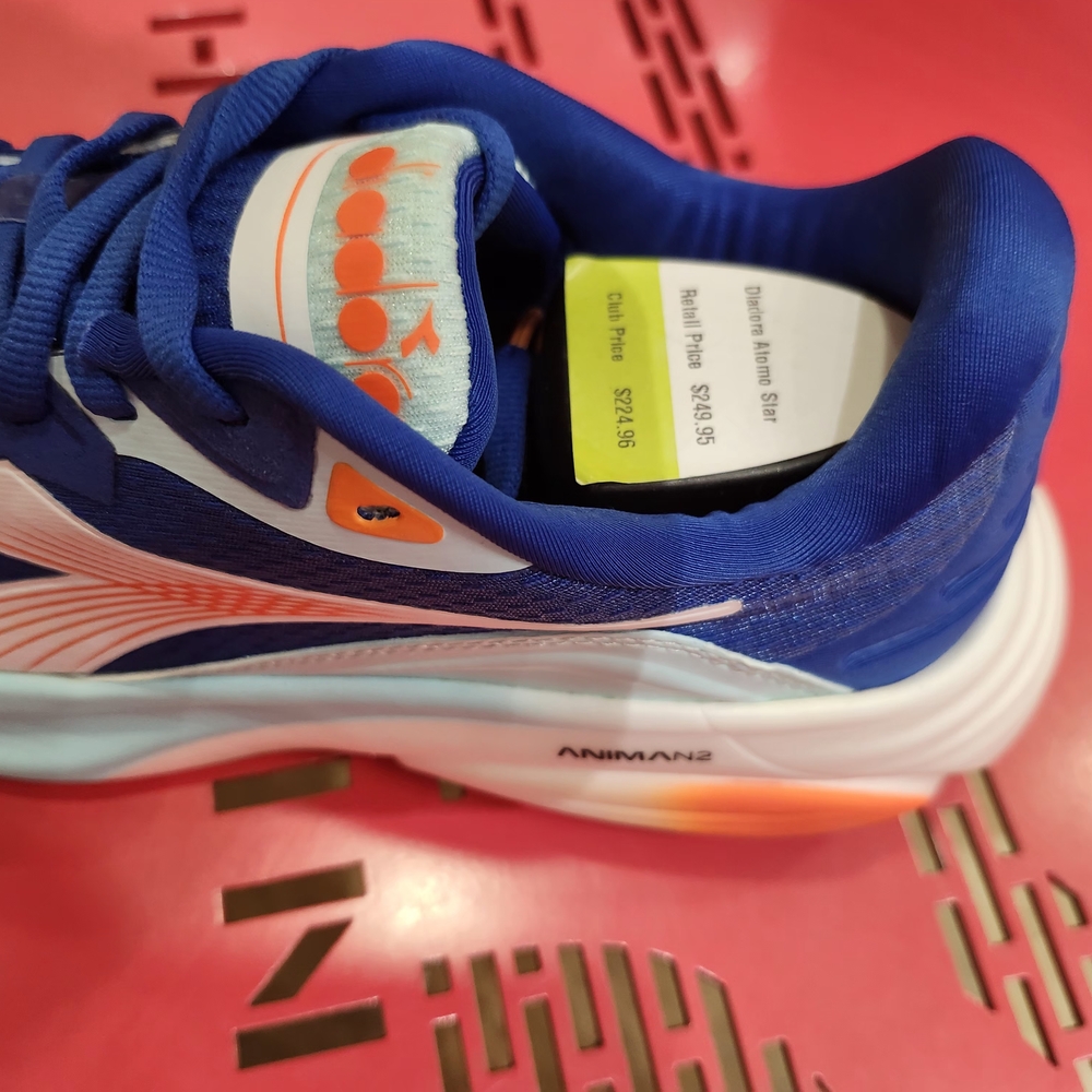 Diadora Women's Blue and Orange Athletic Shoes - Picture 3 of 5